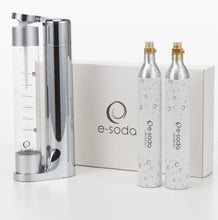 画像をギャラリービューアに読み込む, e-sodaセット(炭酸ガスシリンダー2本付) シルバー